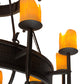 Meyda Lighting Marta 51" 15-Light 2-Tier Oil Rubbed Bronze Chandelier With Ivory Faux Candlelight