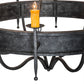 Meyda Lighting Marta 60" 18-Light 2-Tier Smoke Chandelier With Amber Faux Candlelight