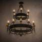 Meyda Lighting Marta 60" 18-Light 2-Tier Smoke Chandelier With Amber Faux Candlelight