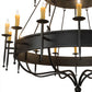 Meyda Lighting Marta 72" 24-Light 2-Tier Gunmetal Chandelier With Ivory Faux Candlelight