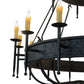 Meyda Lighting Marta 72" 24-Light 2-Tier Smoke Chandelier With Ivory Faux Candlelight