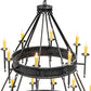 Meyda Lighting Marta 96" 56-Light 3-Tier Smoke Chandelier With Ivory Faux Candlelight