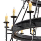 Meyda Lighting Marta 96" 56-Light 3-Tier Smoke Chandelier With Ivory Faux Candlelight