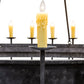 Meyda Lighting Marta 96" 56-Light 3-Tier Smoke Chandelier With Ivory Faux Candlelight