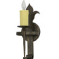 Meyda Lighting Marthe 6" Gilded Tobacco Calandra Wall Sconce With Ivory Faux Candlelight