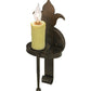 Meyda Lighting Marthe 6" Gilded Tobacco Calandra Wall Sconce With Ivory Faux Candlelight