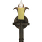 Meyda Lighting Marthe 6" Gilded Tobacco Calandra Wall Sconce With Ivory Faux Candlelight