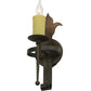 Meyda Lighting Marthe 6" Gilded Tobacco Calandra Wall Sconce With Ivory Faux Candlelight