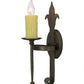 Meyda Lighting Marthe 6" Gilded Tobacco Calandra Wall Sconce With Ivory Faux Candlelight
