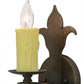 Meyda Lighting Marthe 6" Gilded Tobacco Calandra Wall Sconce With Ivory Faux Candlelight