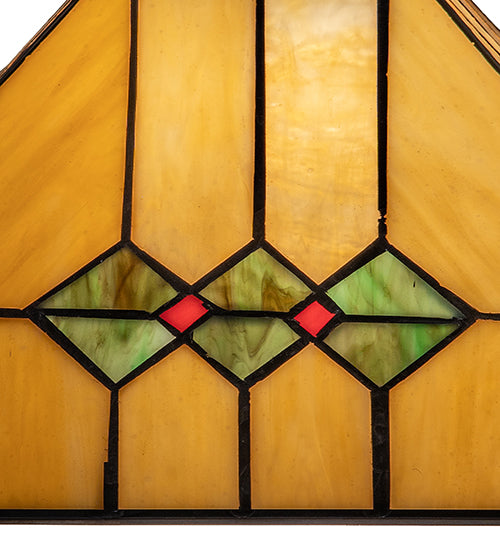 Meyda Lighting Martini 18" Mission Multi-Colored Stained Shade Glass