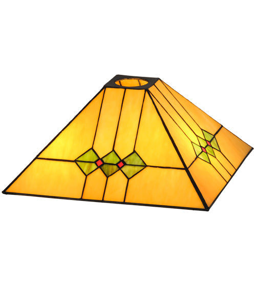 Meyda Lighting Martini Mission 18" Multi-Colored Shade Glass