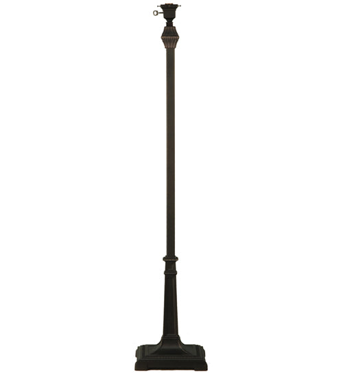 Meyda Lighting Martini Mission 62" Mahogany Bronze Torchiere Floor Lamp With Amber and Green Shade Glass