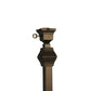 Meyda Lighting Martini Mission 62" Mahogany Bronze Torchiere Floor Lamp With Amber and Green Shade Glass