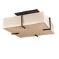 Meyda Lighting Martis 56" 8-Light Timeless Bronze Flush Mount Light With Beige Fabric Shade