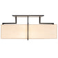 Meyda Lighting Martis 56" 8-Light Timeless Bronze Flush Mount Light With Beige Fabric Shade