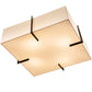 Meyda Lighting Martis 56" 8-Light Timeless Bronze Flush Mount Light With Beige Fabric Shade