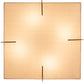 Meyda Lighting Martis 56" 8-Light Timeless Bronze Flush Mount Light With Beige Fabric Shade