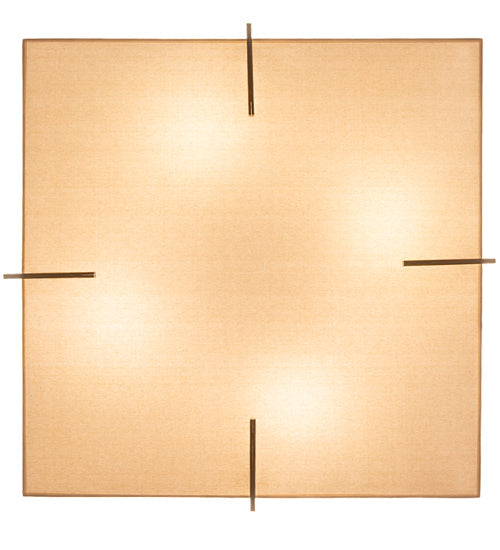 Meyda Lighting Martis 56" 8-Light Timeless Bronze Flush Mount Light With Beige Fabric Shade