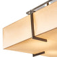 Meyda Lighting Martis 56" 8-Light Timeless Bronze Flush Mount Light With Beige Fabric Shade