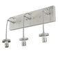 Meyda Lighting Mason Jar 18" 3-Light Nickel Vanity Light With Clear Jar Shade Glass