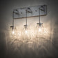 Meyda Lighting Mason Jar 18" 3-Light Nickel Vanity Light With Clear Jar Shade Glass