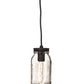 Meyda Lighting Mason Jar 4" Black Textured Mini Pendant Light With Clear Jar Shade Glass