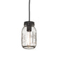 Meyda Lighting Mason Jar 4" Black Textured Mini Pendant Light With Clear Jar Shade Glass