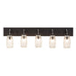 Meyda Lighting Mason Jar 40" 5-Light Oil Rubbed Bronze Vanity Light With Clear Shade Glass
