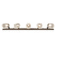 Meyda Lighting Mason Jar 40" 5-Light Oil Rubbed Bronze Vanity Light With Clear Shade Glass
