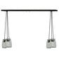 Meyda Lighting Mason Jar 48" 6-Light Textured Black Island Pendant Light With Clear Mason Jar Shade Glass