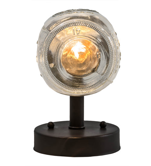 Meyda Lighting Mason Jar 5" Timeless Bronze Wall Sconce With Clear Jar Shade Glass