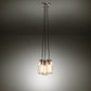 Meyda Lighting Mason Jar 9" 3-Light Nickel Pendant Light With Clear Jar Shade Glass