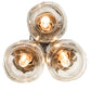Meyda Lighting Mason Jar 9" 3-Light Nickel Pendant Light With Clear Jar Shade Glass