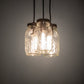 Meyda Lighting Mason Jar 9" 3-Light Oil Rubbed Bronze Pendant Light With Clear Jar Shade Glass