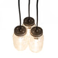Meyda Lighting Mason Jar 9" 3-Light Oil Rubbed Bronze Pendant Light With Clear Jar Shade Glass
