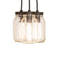 Meyda Lighting Mason Jar 9" 3-Light Oil Rubbed Bronze Pendant Light With Clear Jar Shade Glass