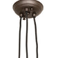 Meyda Lighting Mason Jar 9" 3-Light Oil Rubbed Bronze Pendant Light With Clear Jar Shade Glass