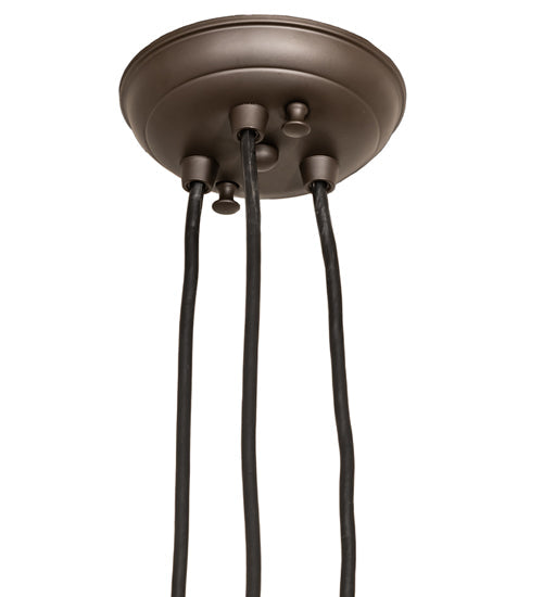 Meyda Lighting Mason Jar 9" 3-Light Oil Rubbed Bronze Pendant Light With Clear Jar Shade Glass