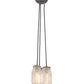 Meyda Lighting Mason Jar 9" 3-Light Sparkle Silver Pendant Light With Black Clear Mason Jar Shade Glass