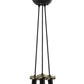 Meyda Lighting Mason Jar 9" 3-Light Textured Black Pendant Light With Clear Mason Jar Shade Glass