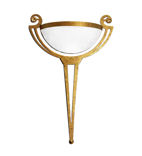 Meyda Lighting Mavis 24" 2-Light Autumn Leaf Wall Sconce With Statuario Idalight Shade