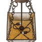 Meyda Lighting Maxfield Parrish 18" 2-Light Antique Copper The Glen Inverted Pendant Light With Beige Art Shade Glass