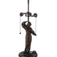 Meyda Lighting Maxfield Parrish 21" 2-Light Mahogany Bronze Griselda Table Lamp With Multi-Colored Shade Glass
