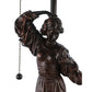 Meyda Lighting Maxfield Parrish 21" 2-Light Mahogany Bronze Griselda Table Lamp With Multi-Colored Shade Glass