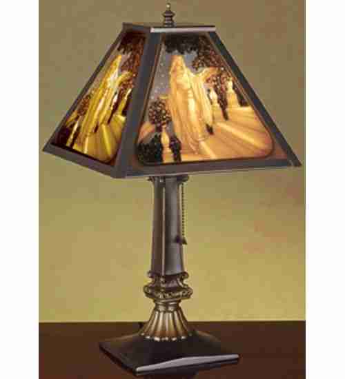Meyda Lighting Maxfield Parrish 9" Cinderella With Porcelain Lithophane Shade