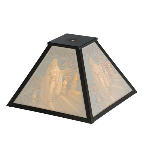 Meyda Lighting Maxfield Parrish 9" Cinderella With Porcelain Lithophane Shade