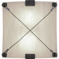 Meyda Lighting Maxton 12" 2-Light Antique Iron Gate Wall Sconce With Whitesone Idalight Shade Glass