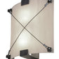 Meyda Lighting Maxton 12" 2-Light Antique Iron Gate Wall Sconce With Whitesone Idalight Shade Glass