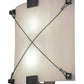 Meyda Lighting Maxton 12" 2-Light Antique Iron Gate Wall Sconce With Whitesone Idalight Shade Glass
